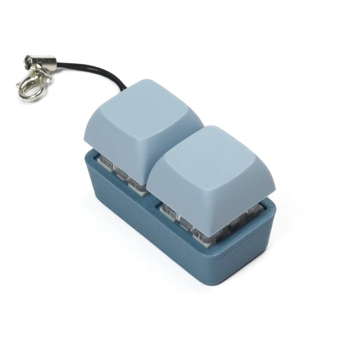 Strudel 3D 2 Key Fidget Keychain - Two-Tone Series - Blue