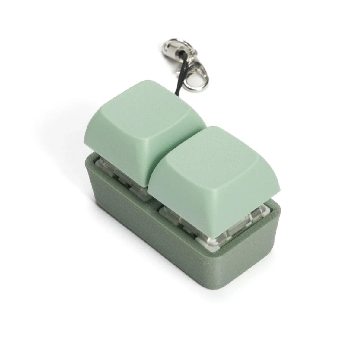 Strudel 3D 2 Key Fidget Keychain - Two-Tone Series - Green